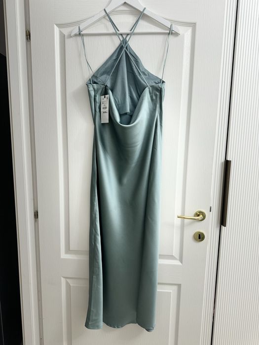 Rochie lungă satinata -Zara