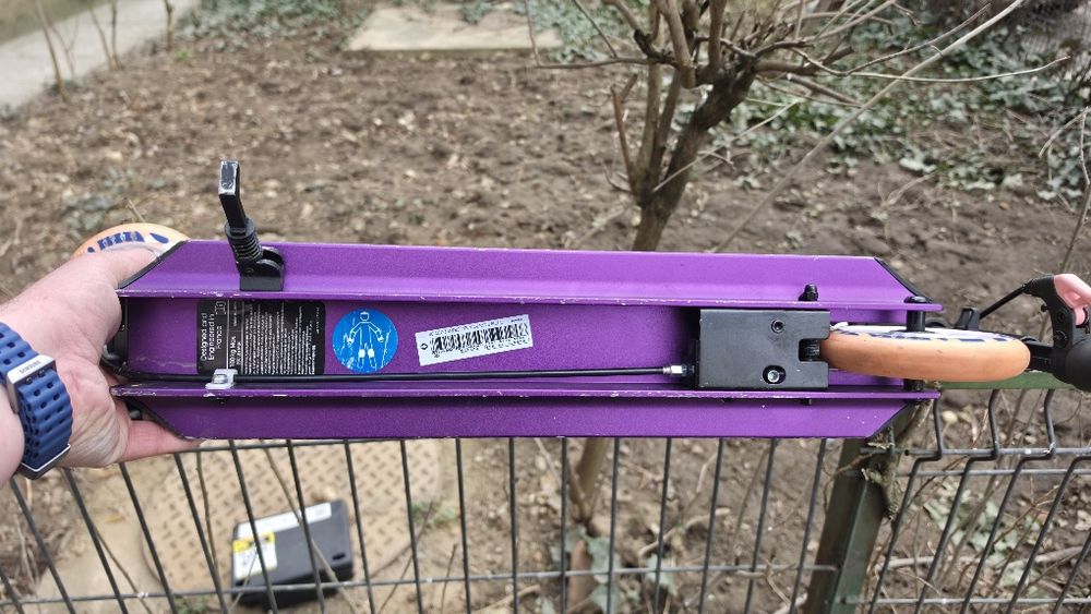 Trotinetă cu Suspensie şi Frână pe Ghidon Mid 5 Indienne Violette.