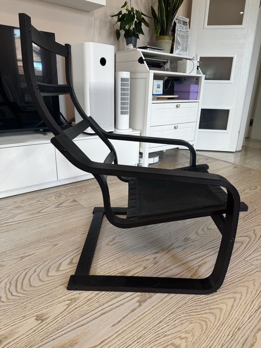 Фотьойл IKEA ПОАНГ/POÄNG - черна рамка