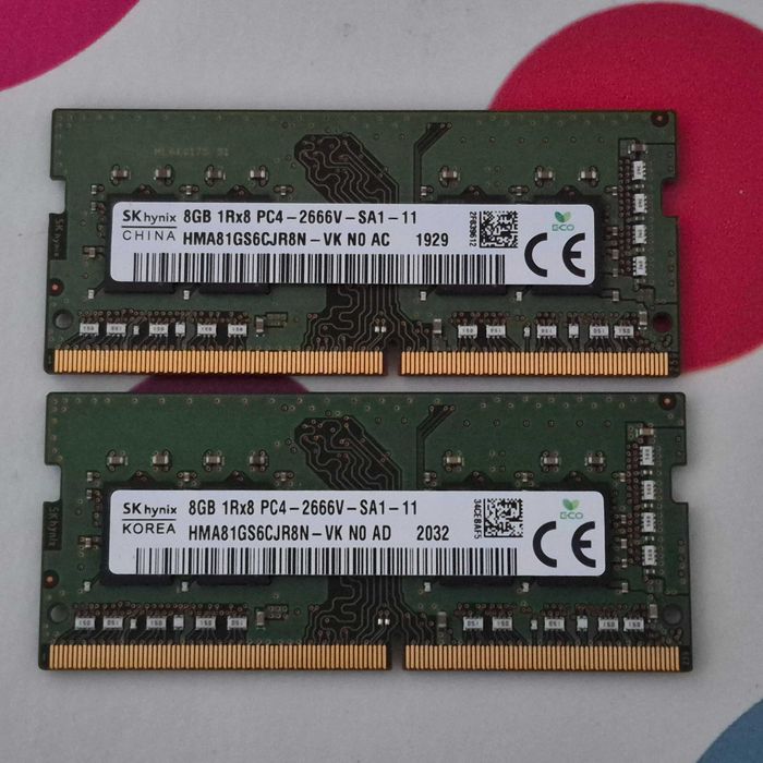 kit memorie ram laptop/minipc DDR4 sodimm 16gb (2x8gb) 2666Mhz SKHynix