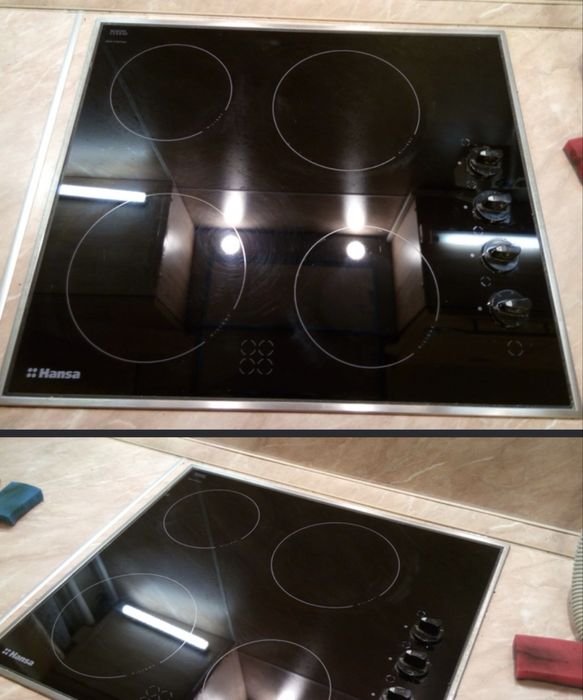 Чистка  плит  до блеска