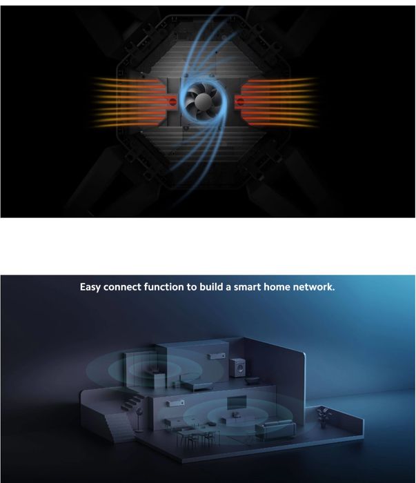 Рутер Xiaomi Mi AX9000, Gaming, Wireless, Трибандов, Wi-Fi 6, USB 3.0,