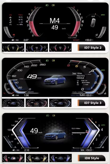 Ceasuri digitale de bord Virtual Cockpit BMW F07 F10 F11 F18 F06 F12 F13 F01 F02 F03 X3 F25 X4 F26 X5 F15 X6 F16 F30 F31 F34 F32 F33 F36