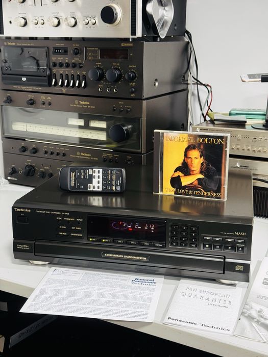 CD-player TECHNICS SL-PD8,5 disc changer,telecomandă+manuale