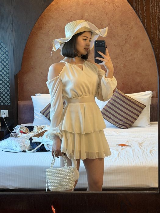 Мини пляжное платье