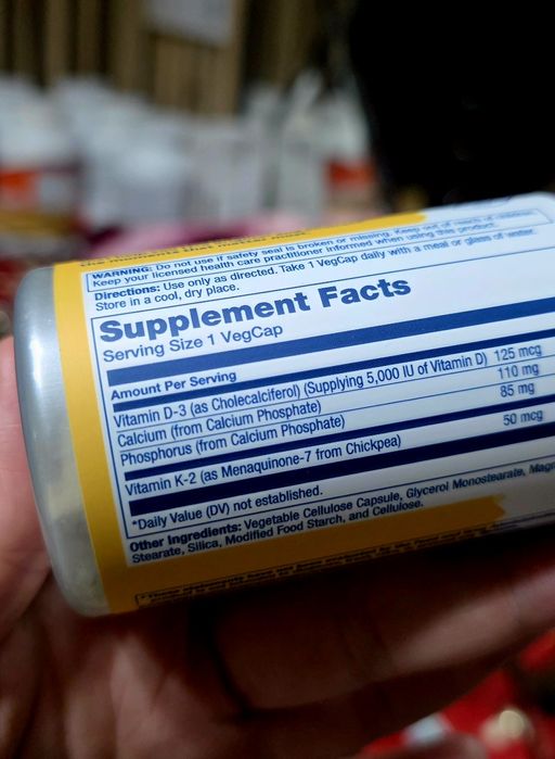 ДОСТАВКИ НЕТ Solaray витамин D3 5000 +K2 Made USA оптом 140 штучно 150