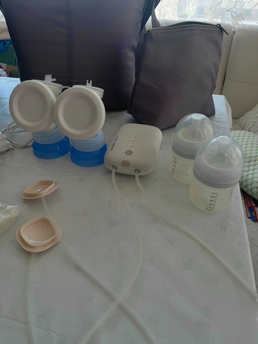 Продавам двойна електрическа помпа за кърма Philips Avent + Hands-Free комплект
