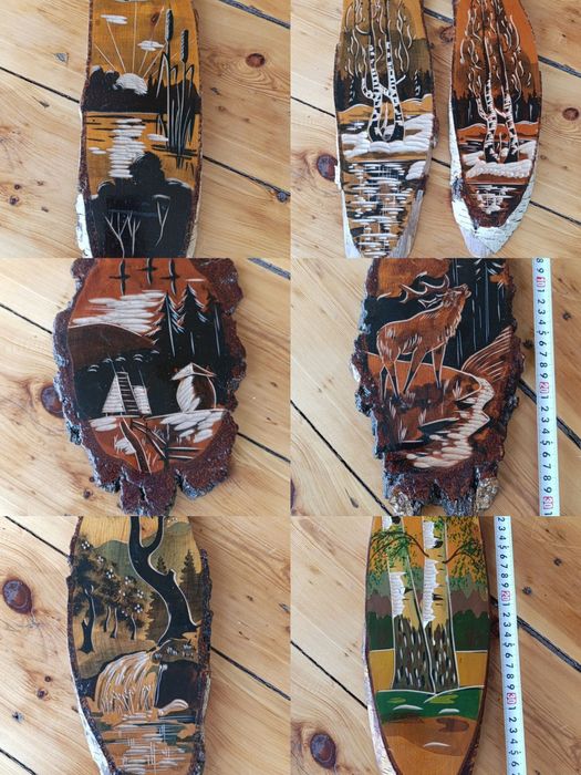 Продаю картины на спине дерева. Березки