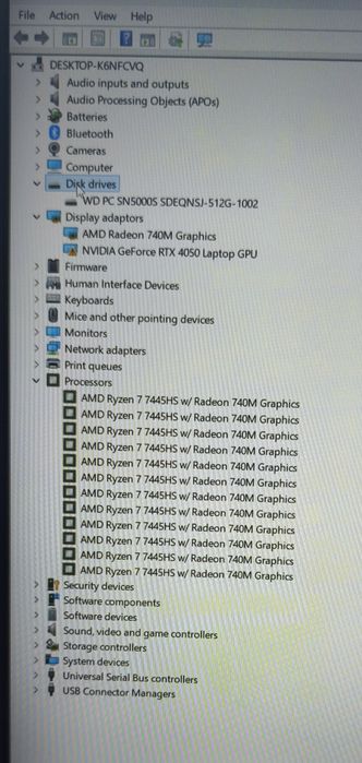 Laptop Gaming Asus FA607NUG 16" FHD Ryzen 7 7445HS/16GB/SSD 512GB/RTX 4050 6GB !