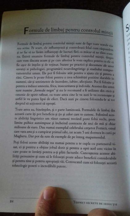 TEHNICI SECRETE DE SEDUCȚIE (Psihologie, Programare Neurolingvistică)