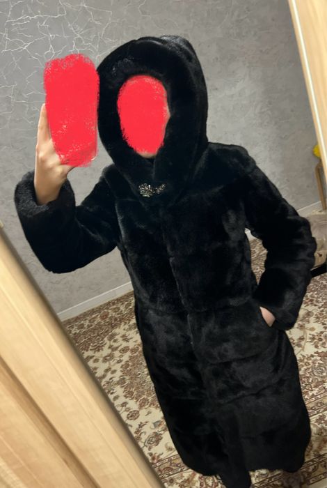Шуба мутон женский, теплый