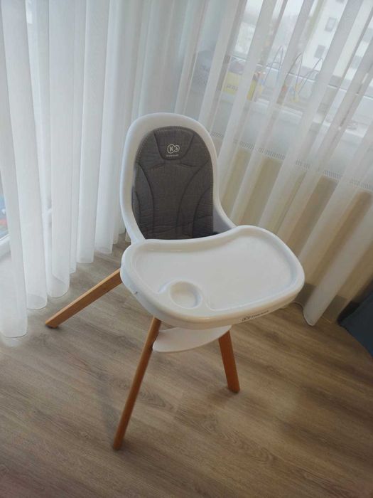 Scaun pentru copii, de masa 2 in 1 Kinderkraft Tixi, Gri