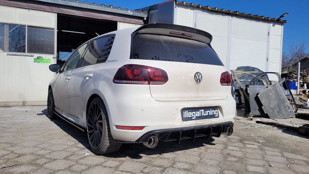 Prelungire bara față GOLF 6 R prelungiri praguri bara spate difuzor