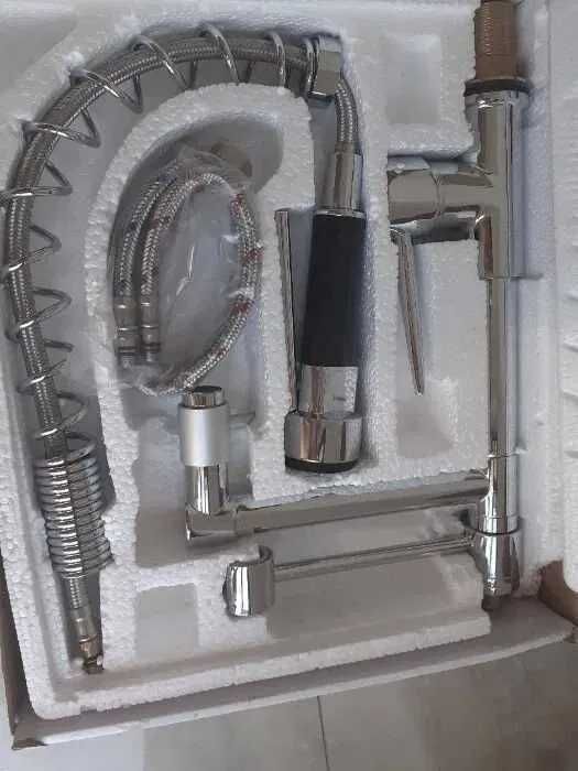 Baterie pro fesionala pentr chiuveta/spalator oale, cu dus nou,inox