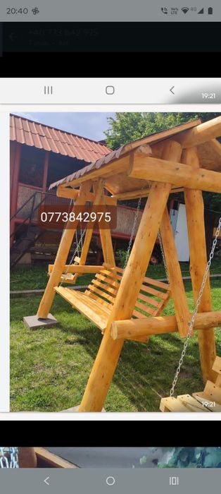 Leagan de grădină lemn masiv