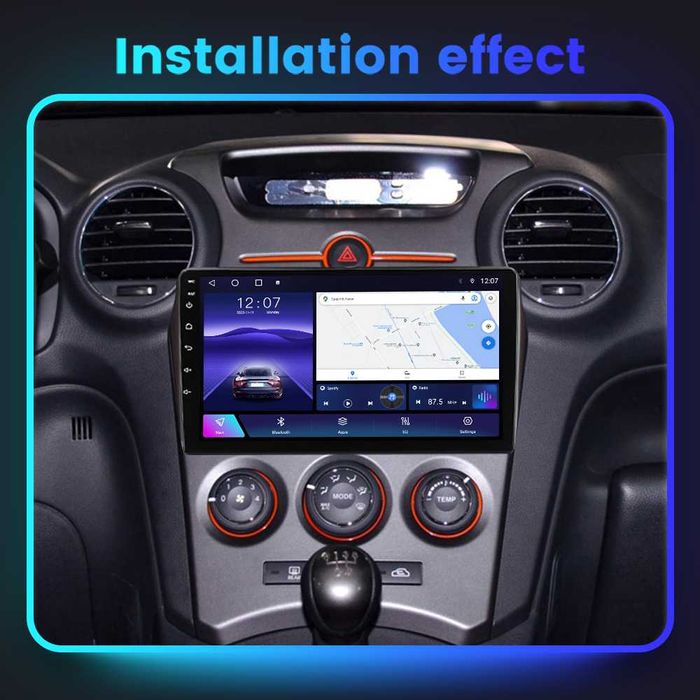 Navigatie Android 14 KIA Carens 2007-2011 1/8 Gb Waze CarPlay + CAMERA