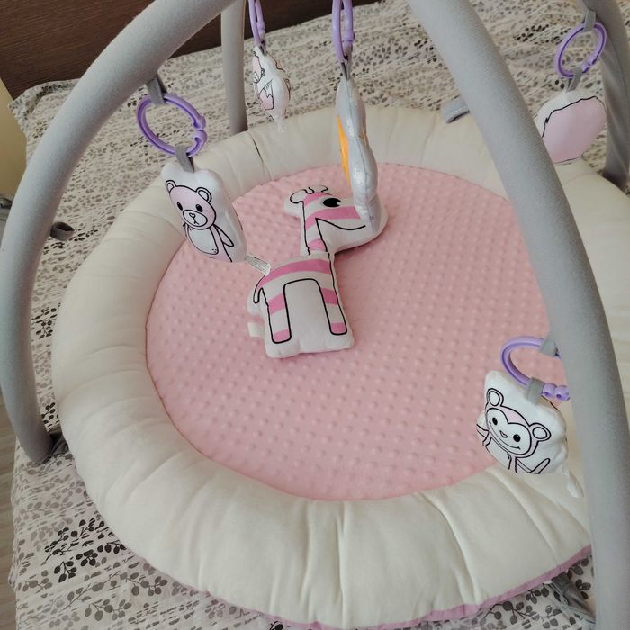 Бебешка активна гимнастика с възглавница Kikka boo Soft touch Giraffe