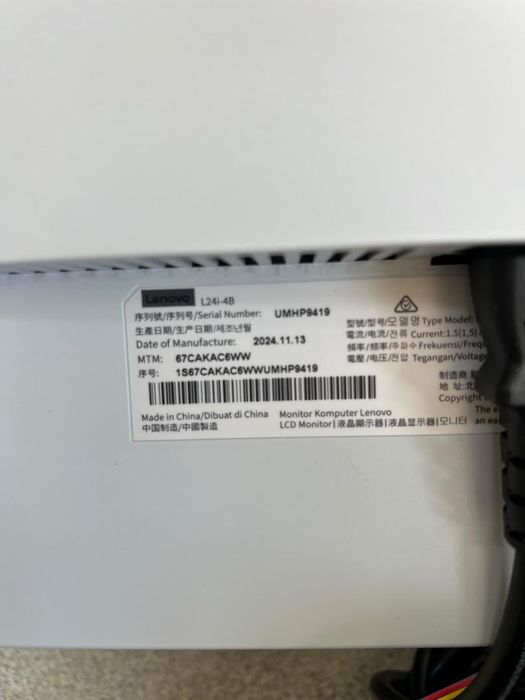 Monitor LED IPS LENOVO L24i-4B, 24" -P-