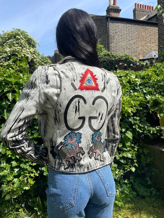 Естествена кожа яке Gucci