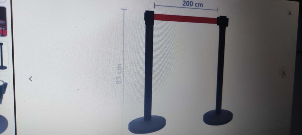 Комплект ВИП преграда, 3 части, неръждаема стомана, златиста