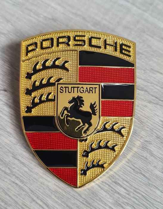 Emblema-Capota-Porsche-Panamera-Macan-Cayenne-Clasica-Neagra-Lucios