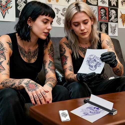 Нов Термален принтер за татуировки 2400mA Bluetooth Android iOS лаптоп