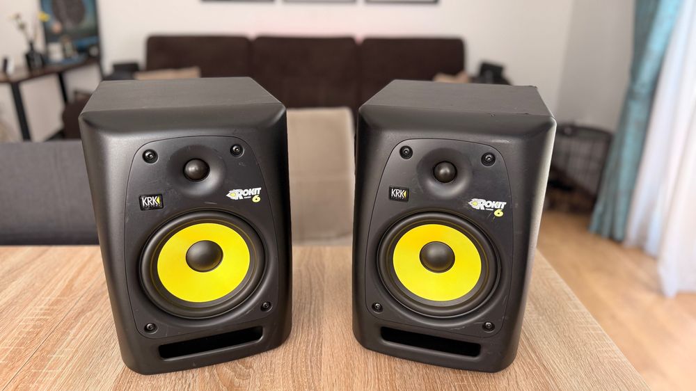 KRK Rokit 6 G2 Monitoare Studio Active Boxe Profesionale DJ Producer Mix Mastering Beatmaking Home Studio Nearfield Audio Monitor Bass Puternic