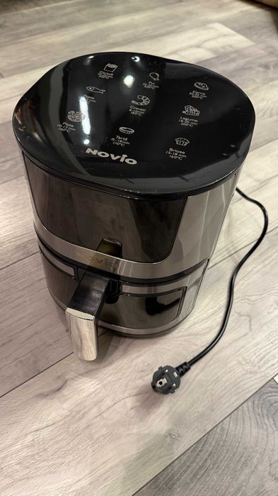 Air Fryer Grill & Fry Novio, 7L, 1400W, Negru/Inox