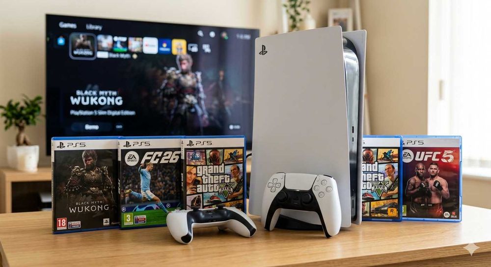 Ps5 Slim +2 джойстика