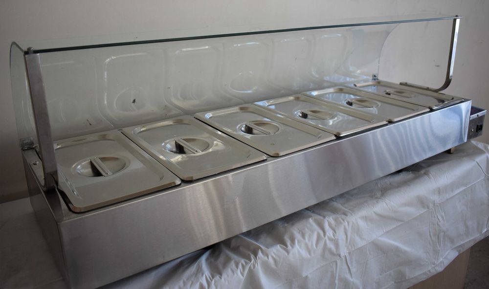 Vitrina electrica mentinere la cald Bain Marie 1.2M 6 GN 1/3 10cm