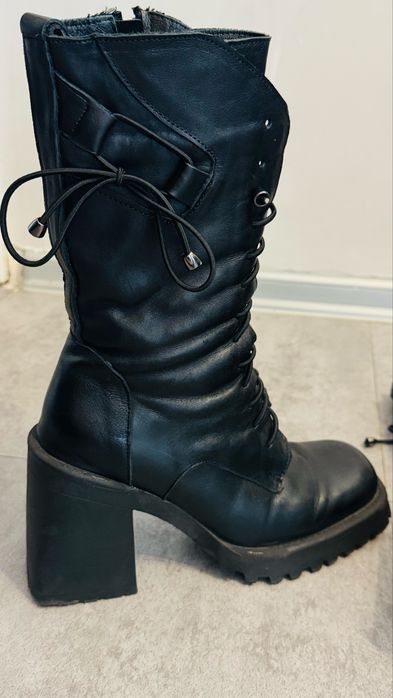 Високи боти естествена кожа 37