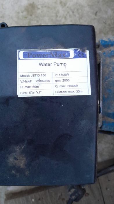 Pompa apa puternica 6000l/h 60mc,35m,2850rpm,1500w,irigatii,hidrofor