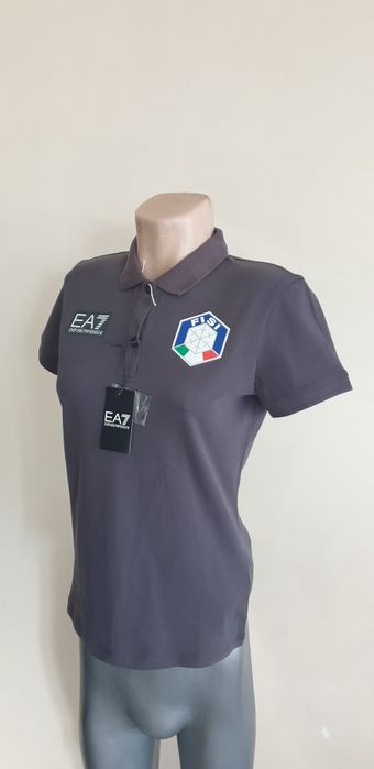 Emporio Armani EA7 Ski Team Italia Pique M НОВО ОРИГИНАЛ Дамск Тениска