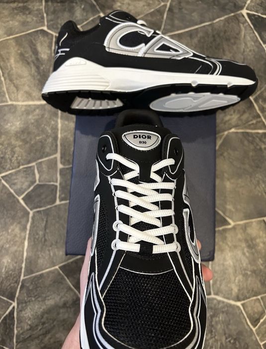 Adidasi Sneakers Christian Dior B30 Black&White - Full Box