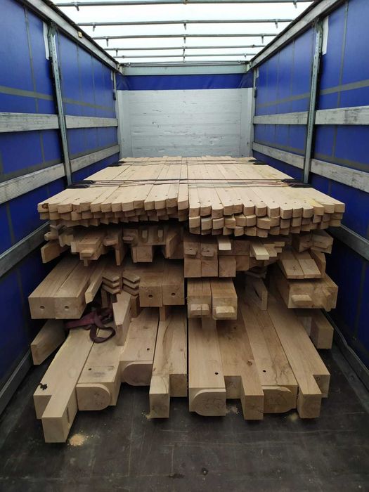 сглобяема дървена къща от масивно дърво дъб 10х5.5м