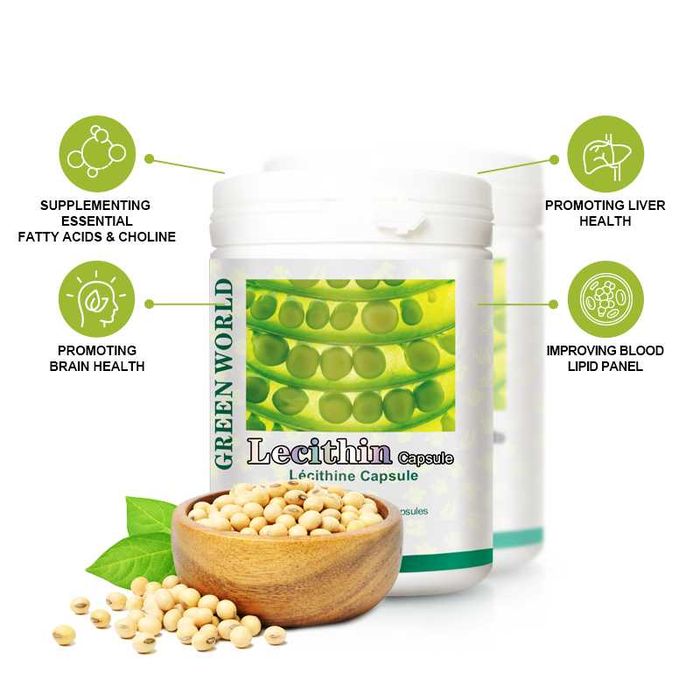 Lecitina Premium 1200 mg 100 capsule Forte Softgel Soia Imbunatateste Inteligenta Memoria Previne Dementa Senila Regenerare Piele Creier Ficat