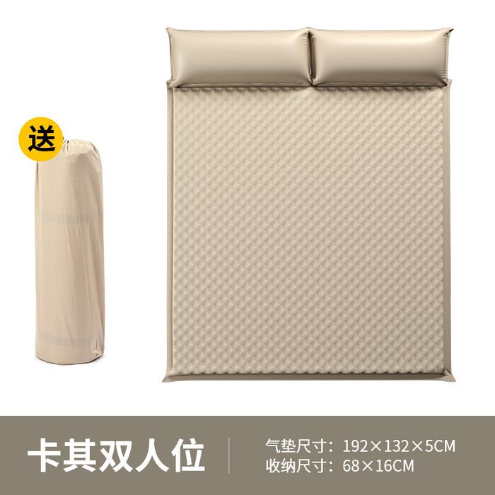 Надувной туристический коврик с подушкой