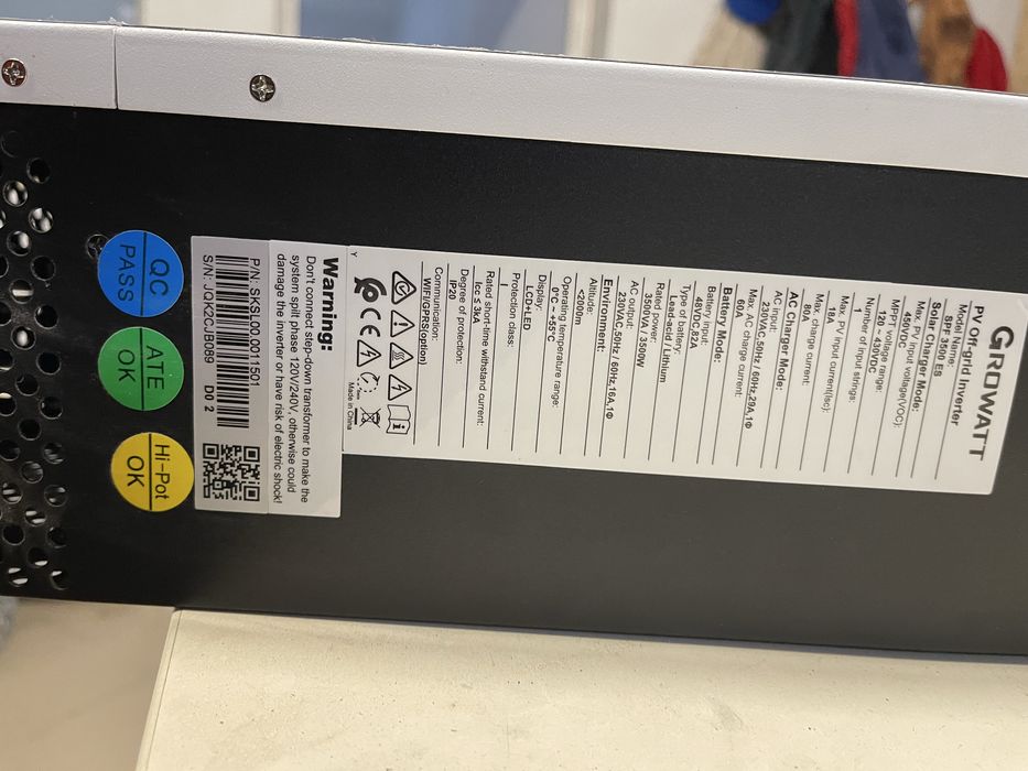 Inverter Growat 3,5 kw