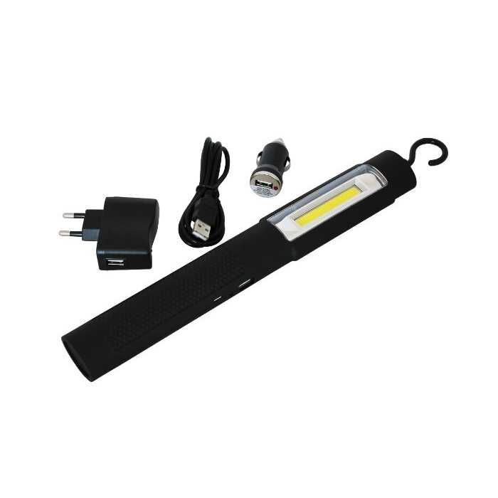 Работна LED Лампа 1817 с Вградена Батерия – USB Зареждане на 220V и 12V с Кука и Магнит за Дом, Гараж, Къмпинг и Риболов