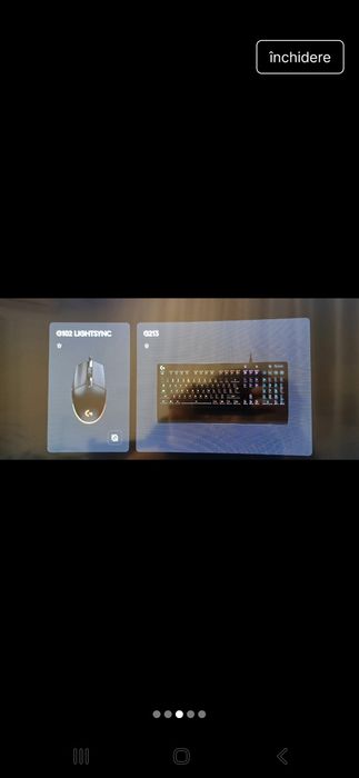 Kit gaming Logitech, tastatura G213 si mouse G102