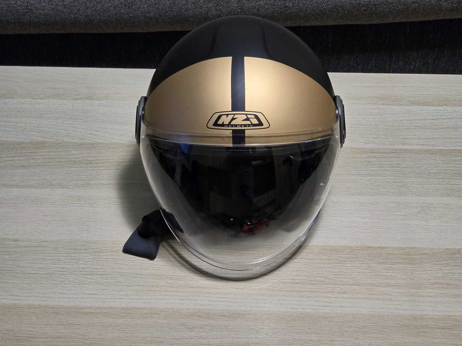 Casca moto NZI open face jet 3XL cu ochelari soare integrati