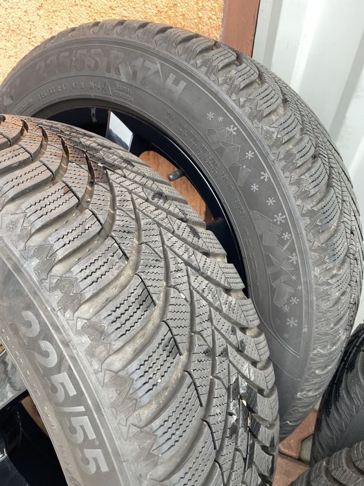 Jante de aluminiu Audi/VW R17 cu cauciucuri ca noi de iarna