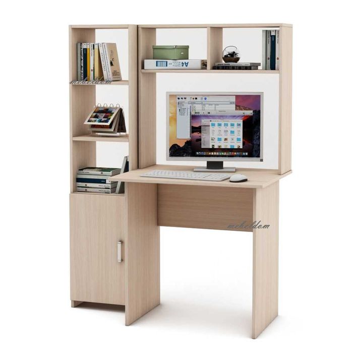 Бюро с надстройка и етажерка с плавна врата(код-0904)