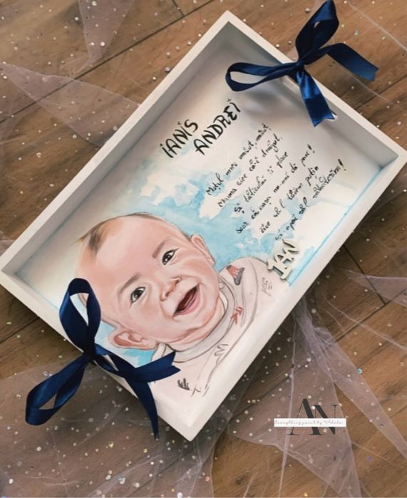 Set tavita pentru mot pictata manual