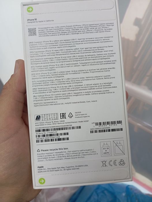 Iphone 16 128 gb yangi
