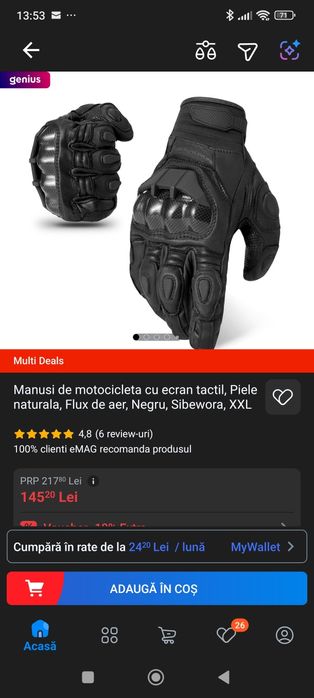 Manusi moto din piele