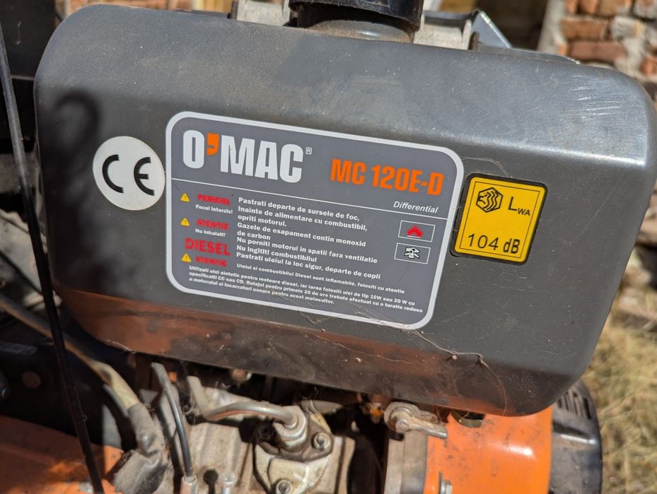 Vând Motocultor diesel O-Mac MC 120E-D