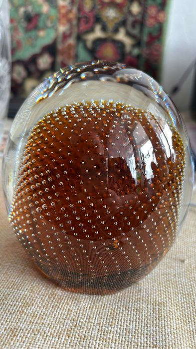 Ежик сувенирное стекло чешское начало 70