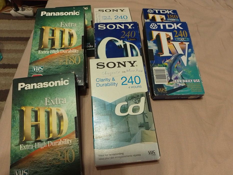 Видеокасети  използвани Sony, Panasonic , TDK
