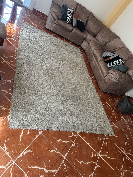 Covor 2buc 200x300 si 100x200 cm premium Covoare cu fir lung Bej Crem